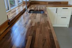 Solid oak worktops sanded and oiled